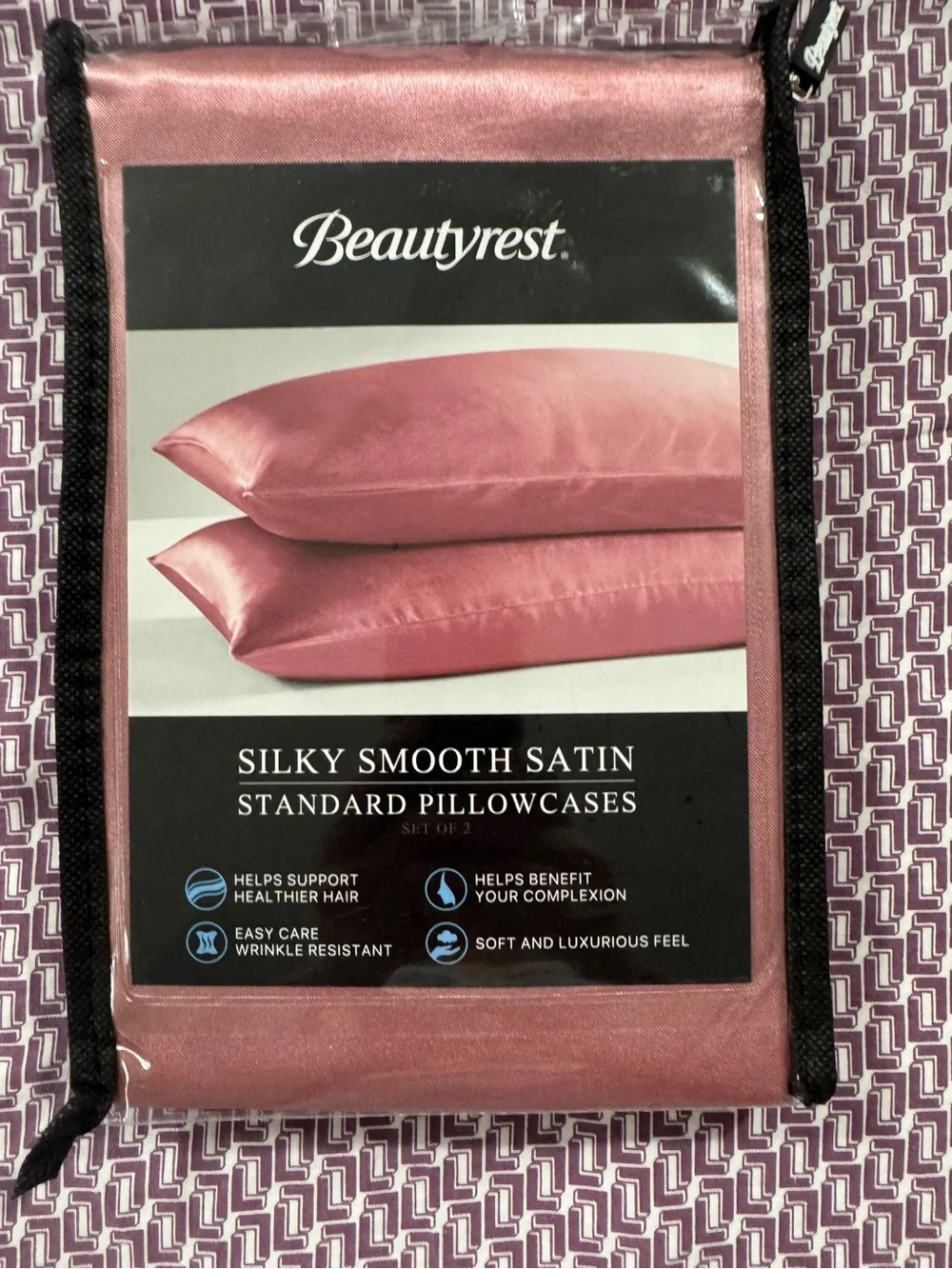 Silky Smooth Satin Standard Pillowcases - Rose Pink